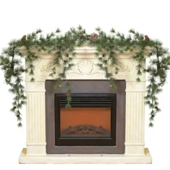 Drooping Snowy Ming Pine Christmas Garland-Kirkland's Home Store