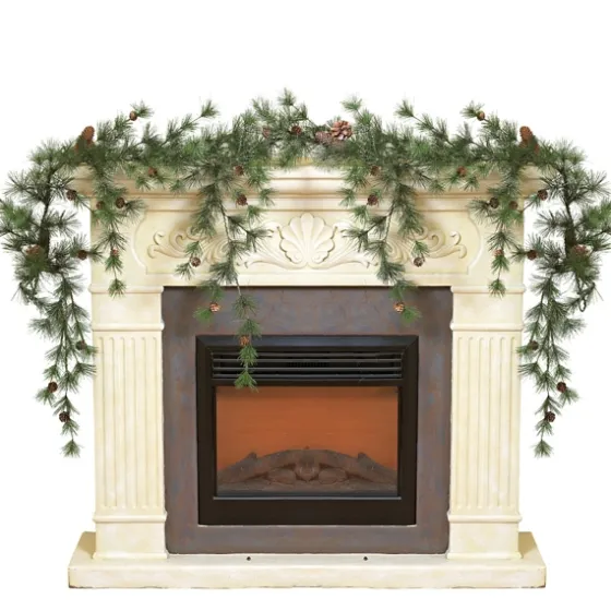 Drooping Snowy Ming Pine Christmas Garland-Kirkland's Home Store
