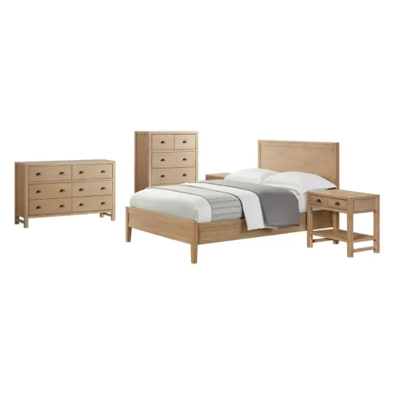 Duke Double Driftwood Pine 5-Pc. King Bedroom Set-Kirkland's Home Sale