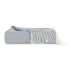 Dusk Herringbone Throw With Fringe-Kirkland's Home Cheap