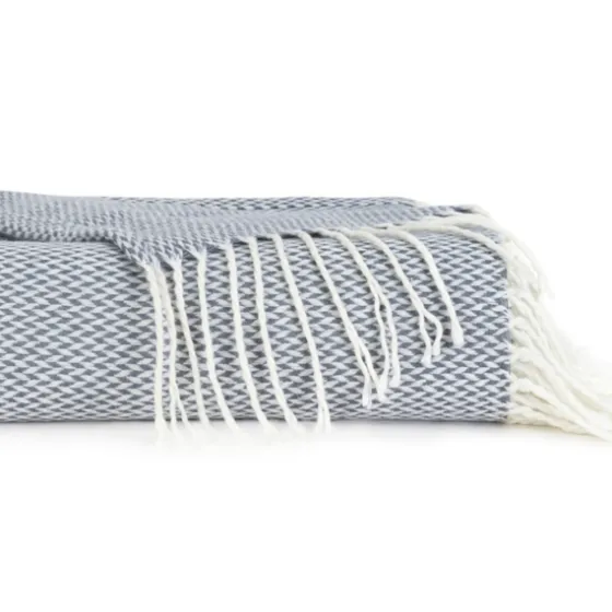 Dusk Herringbone Throw With Fringe-Kirkland's Home Cheap