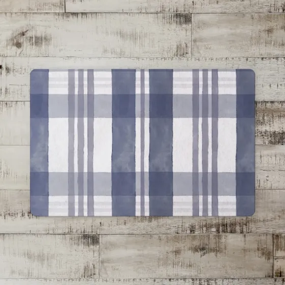 Dusty Blue Plaid Harvest Floor Mat-Kirkland's Home Best Sale