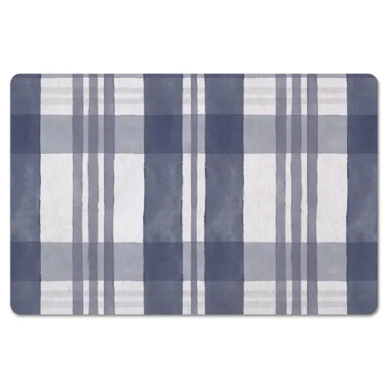 Dusty Blue Plaid Harvest Floor Mat-Kirkland's Home Best Sale