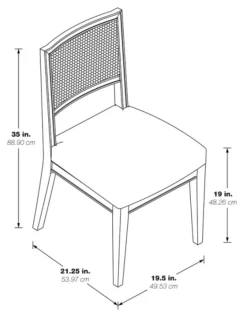Dusty Gray Cane Back 2-Pc. Dining Chair Set-Kirkland's Home Discount