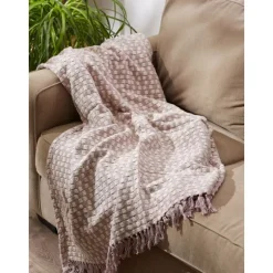 Dusty Lilac Urban Check Throw-Kirkland's Home Best Sale