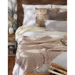 Dusty Lilac Urban Check Throw-Kirkland's Home Best Sale