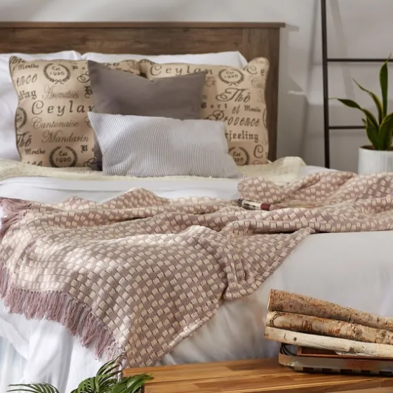Dusty Lilac Urban Check Throw-Kirkland's Home Best Sale