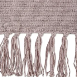 Dusty Ribbed Fringe Throw-Kirkland's Home Clearance