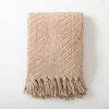 Dusty Rose Chevron Chenille Knit Throw-Kirkland's Home Shop
