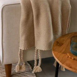 Dusty Rose Chevron Chenille Knit Throw-Kirkland's Home Shop