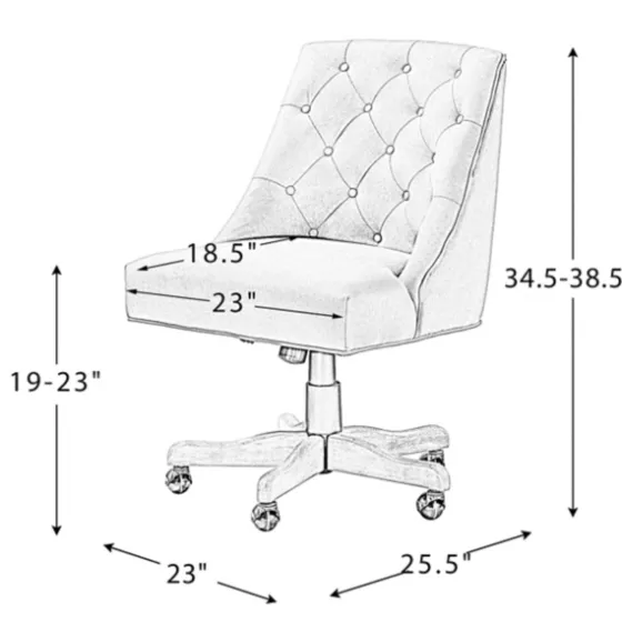 Dylan Upholstered Office Chair-Kirkland's Home Hot