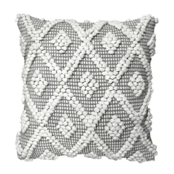 Earl Gray Diamond Knot Tufted Throw Pillow-Kirkland's Home Cheap