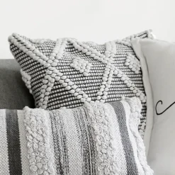 Earl Gray Diamond Knot Tufted Throw Pillow-Kirkland's Home Cheap