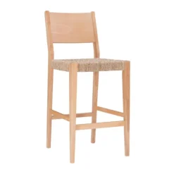 Earthy Basketweave Rubberwood Bar Stools, Set Of 2-Kirkland's Home Flash Sale