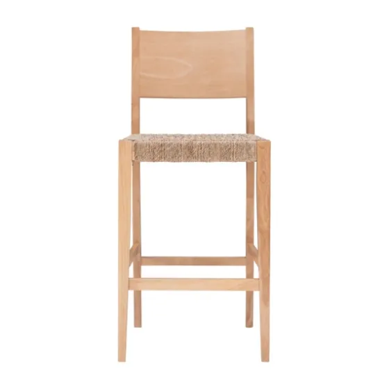 Earthy Basketweave Rubberwood Bar Stools, Set Of 2-Kirkland's Home Flash Sale
