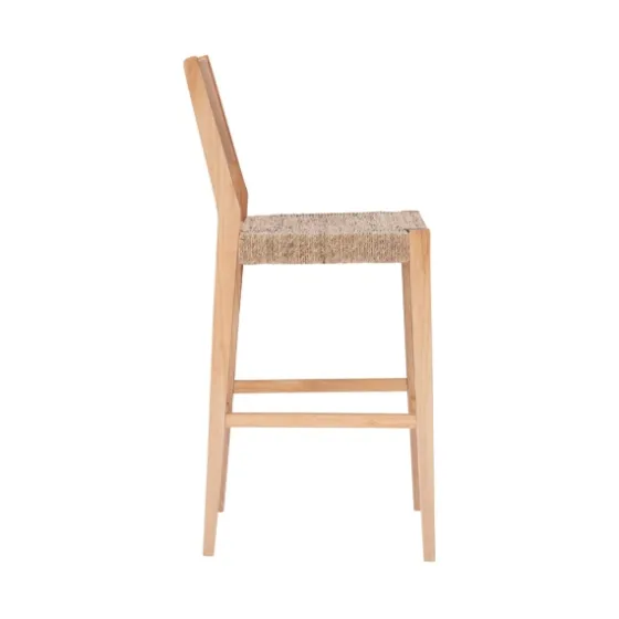 Earthy Basketweave Rubberwood Bar Stools, Set Of 2-Kirkland's Home Flash Sale