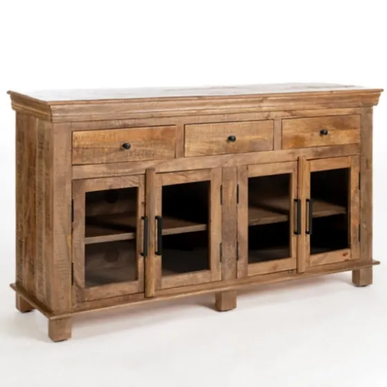 Easton Mango Wood 4-Door Cabinet-Kirkland's Home Cheap