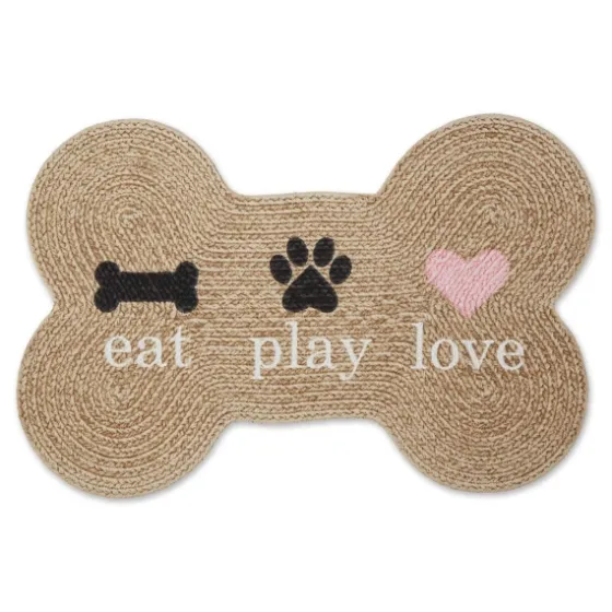 Eat Play Love Bone-Shaped Pet Bowl Mat-Kirkland's Home Cheap