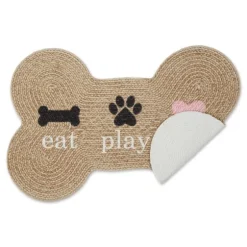 Eat Play Love Bone-Shaped Pet Bowl Mat-Kirkland's Home Cheap