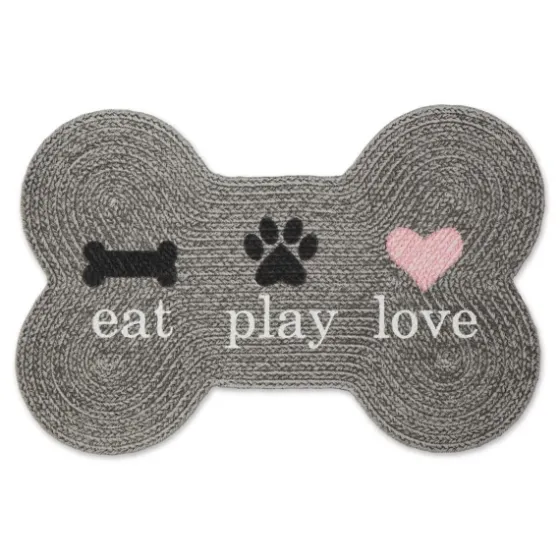 Eat Play Love Bone-Shaped Pet Bowl Mat-Kirkland's Home New