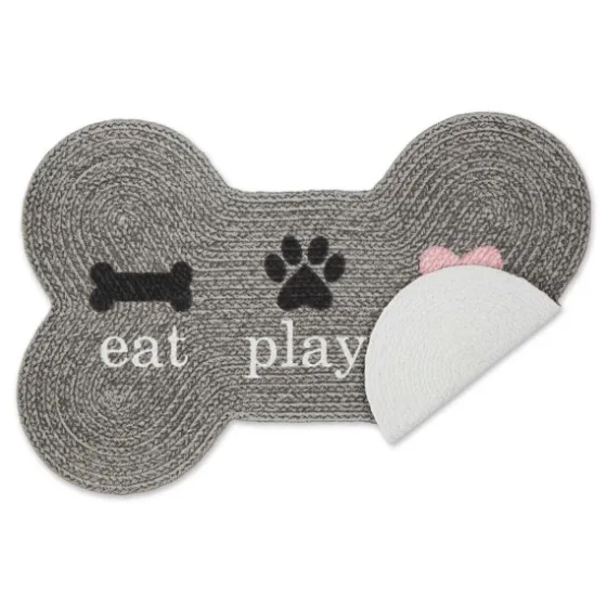 Eat Play Love Bone-Shaped Pet Bowl Mat-Kirkland's Home New