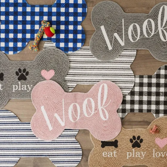 Eat Play Love Bone-Shaped Pet Bowl Mat-Kirkland's Home New