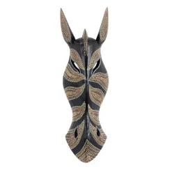 Ebony Dot Art Zebra Mask Wall Sculpture-Kirkland's Home Cheap
