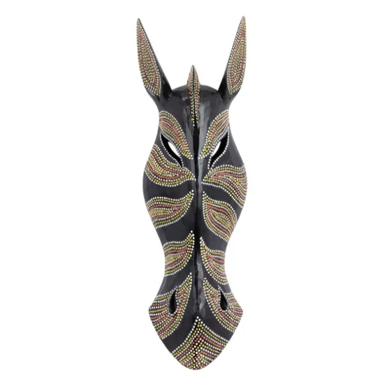 Ebony Dot Art Zebra Mask Wall Sculpture-Kirkland's Home Cheap
