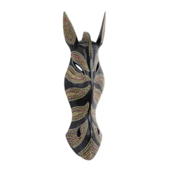 Ebony Dot Art Zebra Mask Wall Sculpture-Kirkland's Home Cheap