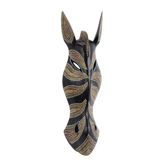 Ebony Dot Art Zebra Mask Wall Sculpture-Kirkland's Home Cheap
