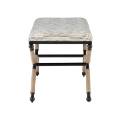 Eclectic Black And White Striped X Frame Bench-Kirkland's Home Cheap