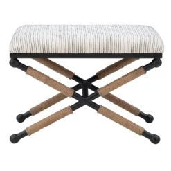 Eclectic Black And White Striped X Frame Stool-Kirkland's Home Cheap