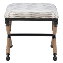 Eclectic Black And White Striped X Frame Stool-Kirkland's Home Cheap