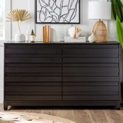 Eco Pine Wood Channeled Drawer Dresser-Kirkland's Home Best Sale