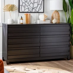 Eco Pine Wood Channeled Drawer Dresser-Kirkland's Home Best Sale