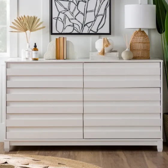 Eco Pine Wood Channeled Drawer Dresser-Kirkland's Home Clearance