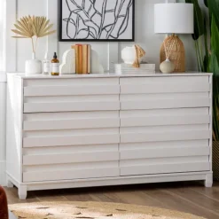 Eco Pine Wood Channeled Drawer Dresser-Kirkland's Home Clearance