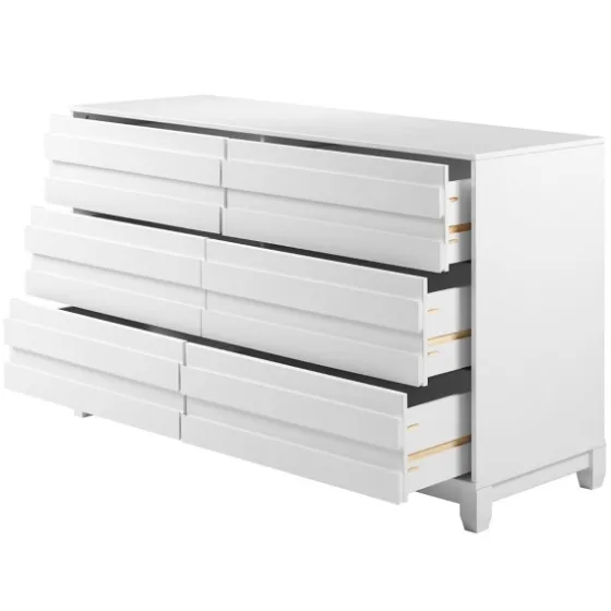 Eco Pine Wood Channeled Drawer Dresser-Kirkland's Home Clearance