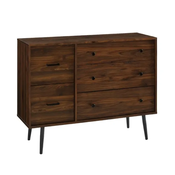 Eden Dark Walnut Tapered Legs Dresser-Kirkland's Home Clearance