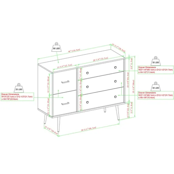 Eden Light Birch Tapered Legs Dresser-Kirkland's Home Flash Sale