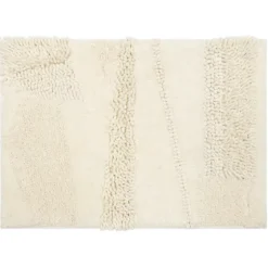 Eggshell Asymmetrical Cotton Bath Mat, 34 In.-Kirkland's Home Clearance
