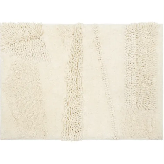 Eggshell Asymmetrical Cotton Bath Mat, 34 In.-Kirkland's Home Clearance
