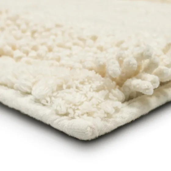 Eggshell Asymmetrical Cotton Bath Mat, 34 In.-Kirkland's Home Clearance