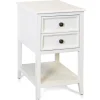 Eggshell Slim Side Table With Shelf-Kirkland's Home Fashion