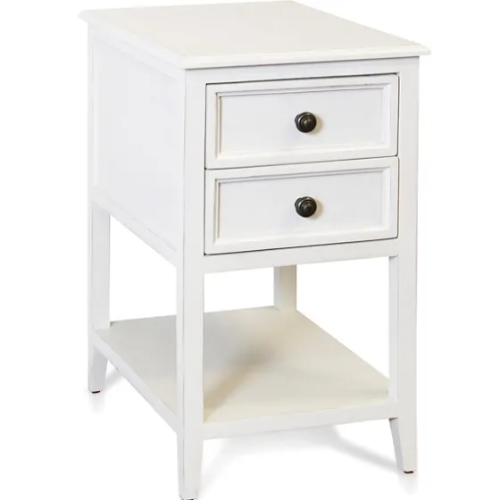 Eggshell Slim Side Table With Shelf-Kirkland's Home Fashion