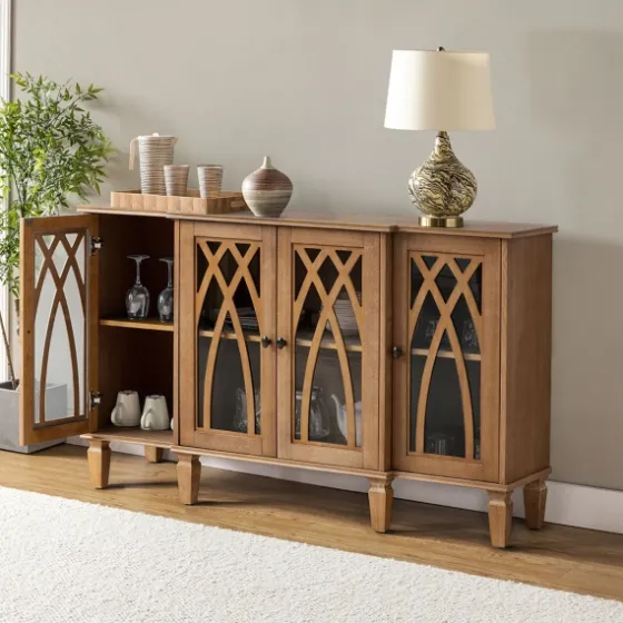Eleanora Acorn Wood 4-Door Sideboard-Kirkland's Home Cheap