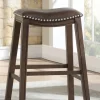 Ella Saddle Bar Stool With Nailhead Trim-Kirkland's Home New