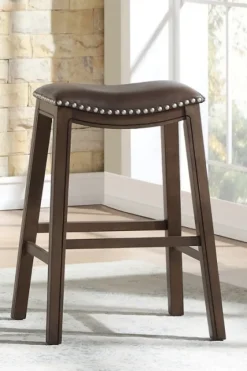 Ella Saddle Bar Stool With Nailhead Trim-Kirkland's Home New