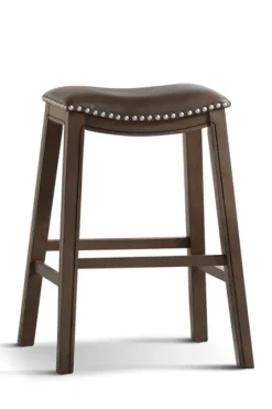 Ella Saddle Bar Stool With Nailhead Trim-Kirkland's Home New