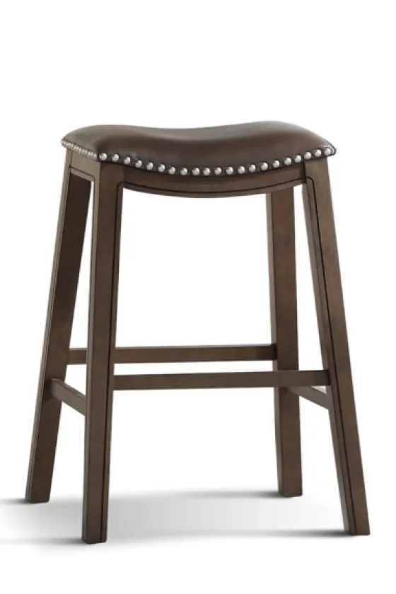 Ella Saddle Bar Stool With Nailhead Trim-Kirkland's Home New